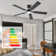 132.1cm 5 - Blade LED Ceiling Fan with Remote Control and Light Kit Included