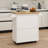 White Kitchen Island With Hidden Compartments, Adjustable Storage Settings & Towel/Seasoning Cart Material, Towel Rack, Seasoning Rack - Levels-1149059228