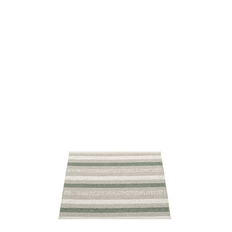 Grace Striped Area Rug in Gray/Green//White, Rectangle 2' x 2'3"