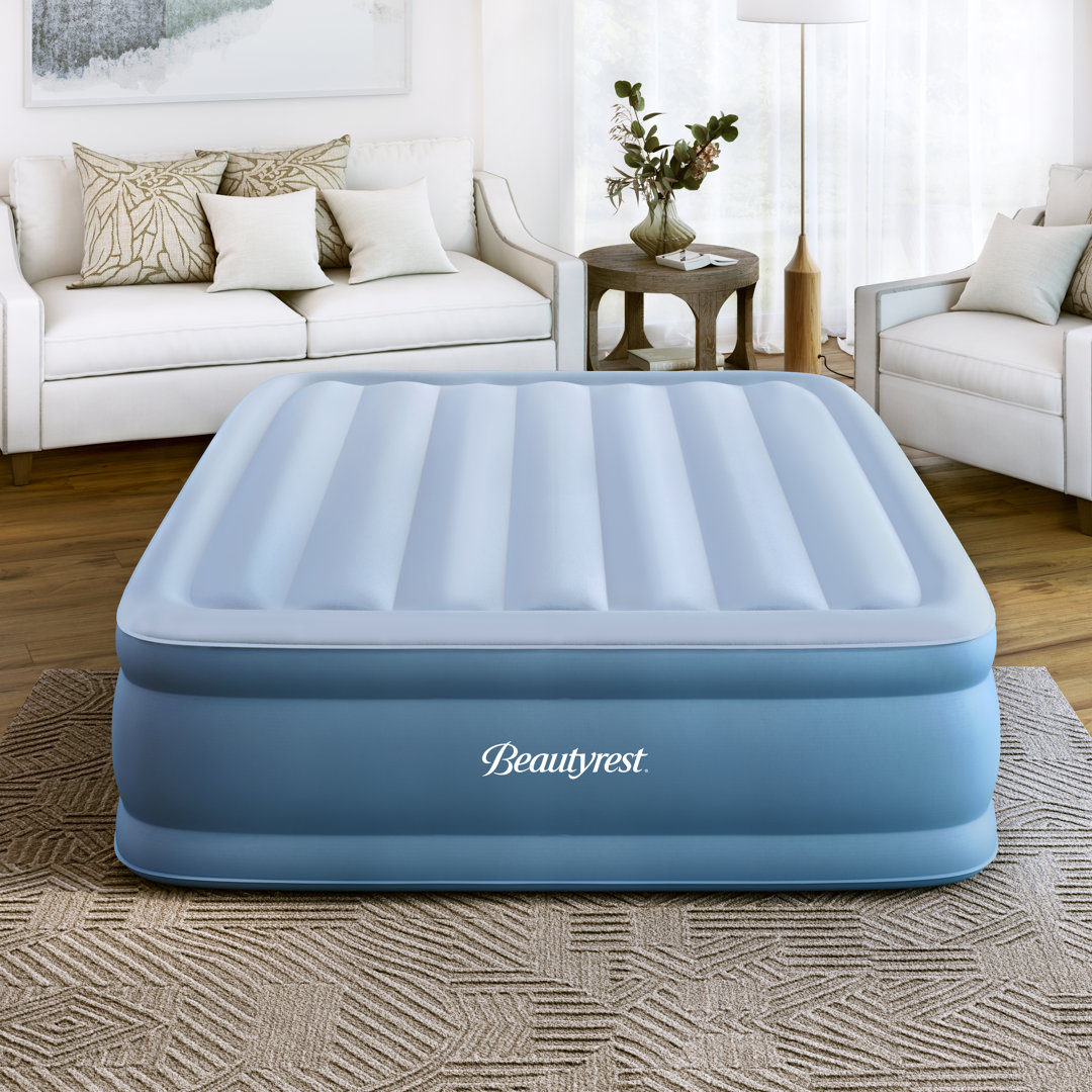 Beautyrest Sensa-Rest Inflatable Air Mattress with Anti-Leak Built-in Pump, Blow up guest bed Beautyrest Size: Queen