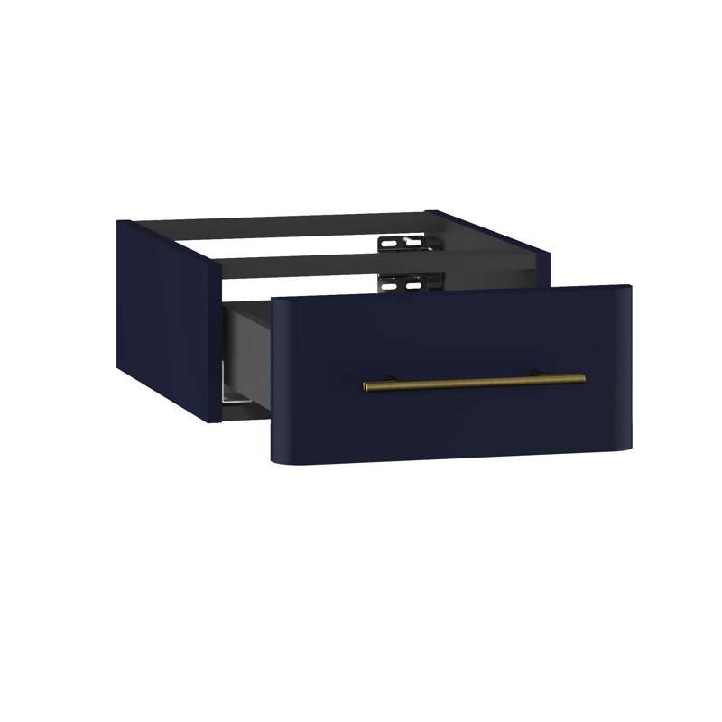 Ashaud Bathroom Storage Cabinet, Wave Blue/Gold