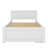 A Full-Sized Platform Bed With A Drawer And Two Shelves Incorporated-106694233