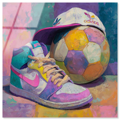 "Whimsical Sneaker Ball Sports", reproduction d'art par Art Remedy