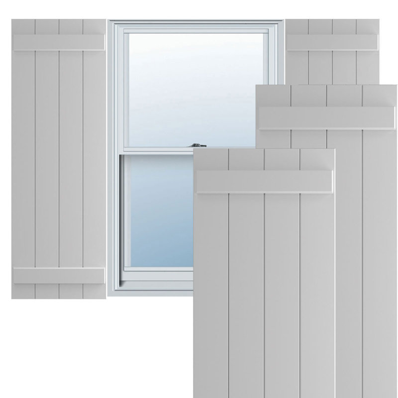Volets en PVC True Fit, Avec un couche d'aprêt, H 59 po x l 21 1/2 po x P 1 po