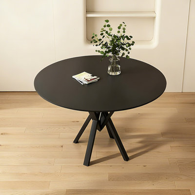 Black Round Sintered Stone Dining table