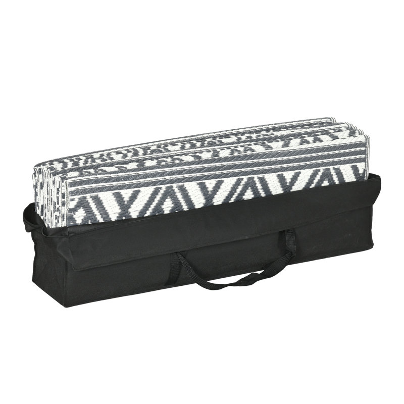 Reversible Outdoor Rug, Waterproof Plastic Straw Floor Mat, Portable RV Camping Carpet with Carry Bag, Large Floor Mat for Backyard, Deck, Picnic, Beach Boho