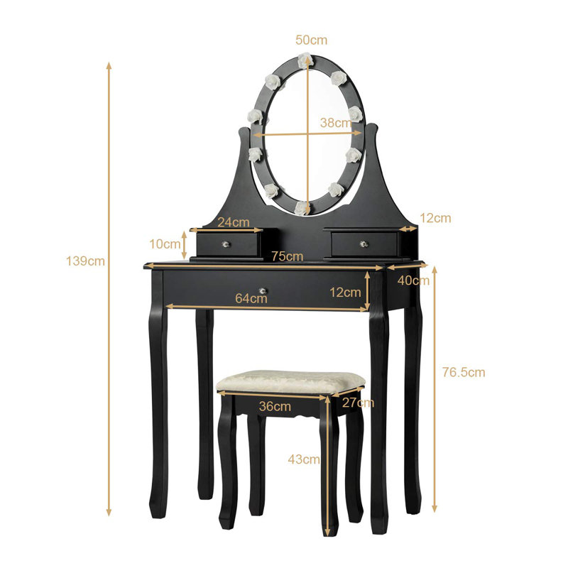 Bromyard Dressing Table with Mirror
