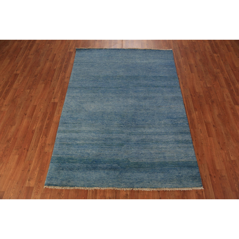 Tapis bleu Gabbeh 5 x 7
