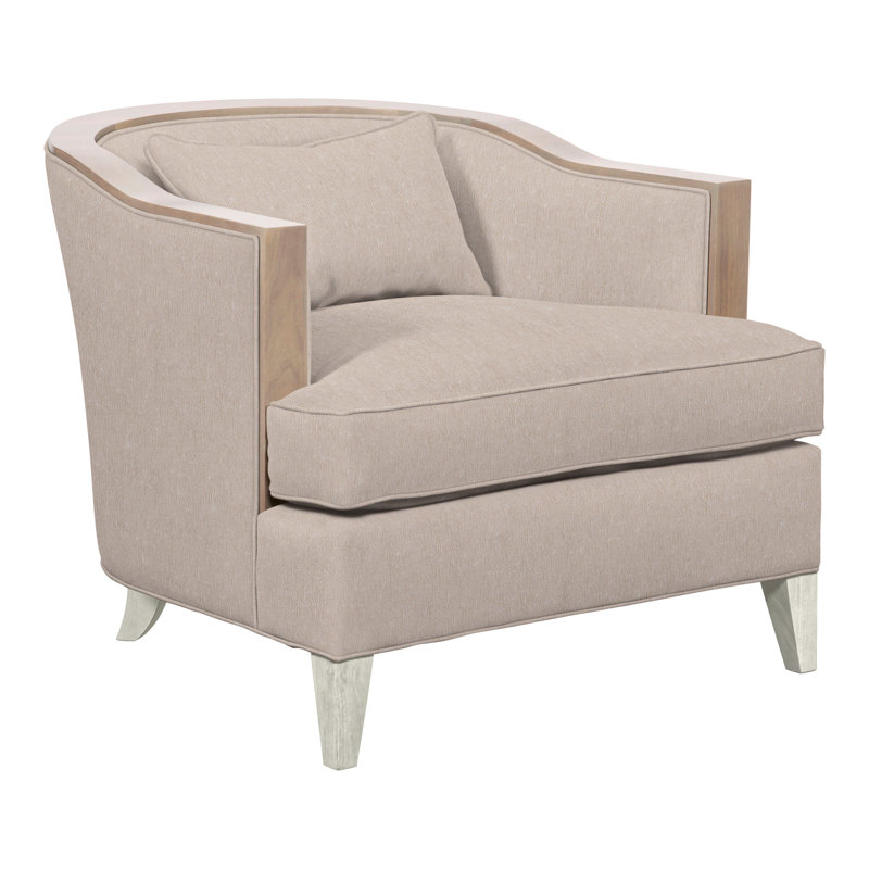 Thom Filicia Home Upholstered Barrel Chair, Jiggles Fawn Polyester, Navajo