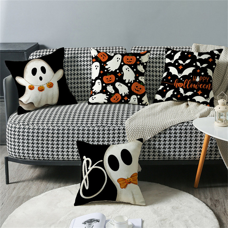 Ensemble de 4 housses de coussins d'Halloween