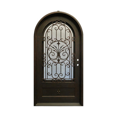 Ivy Crest Single Arched Iron Door