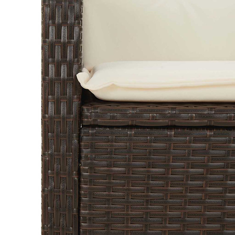 Outdoor Bench, Brown, Cream White