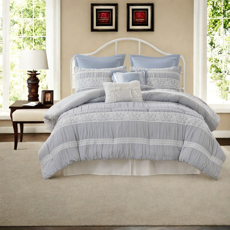 Piece Queen Bedding Sets Polyester Jacquard Shabby Chic For Home