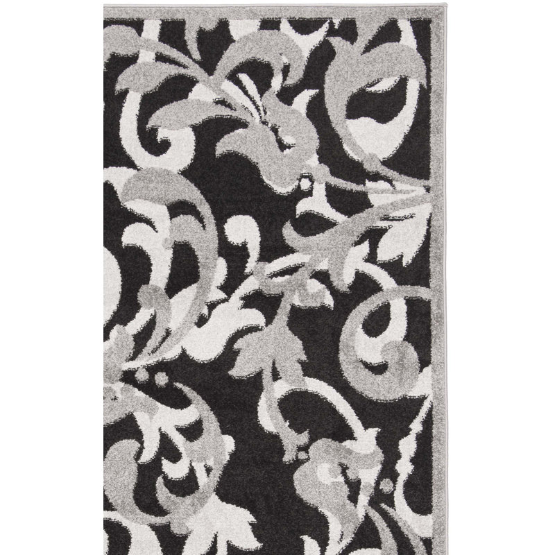 Tapis gris anthracite / gris clair Ammundsen, Rectangle 6 pi x 9 pi