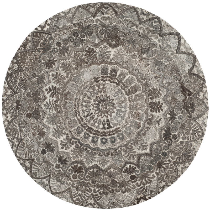 Marquee Hand Tufted Performance Oriental Rug, Round 8'