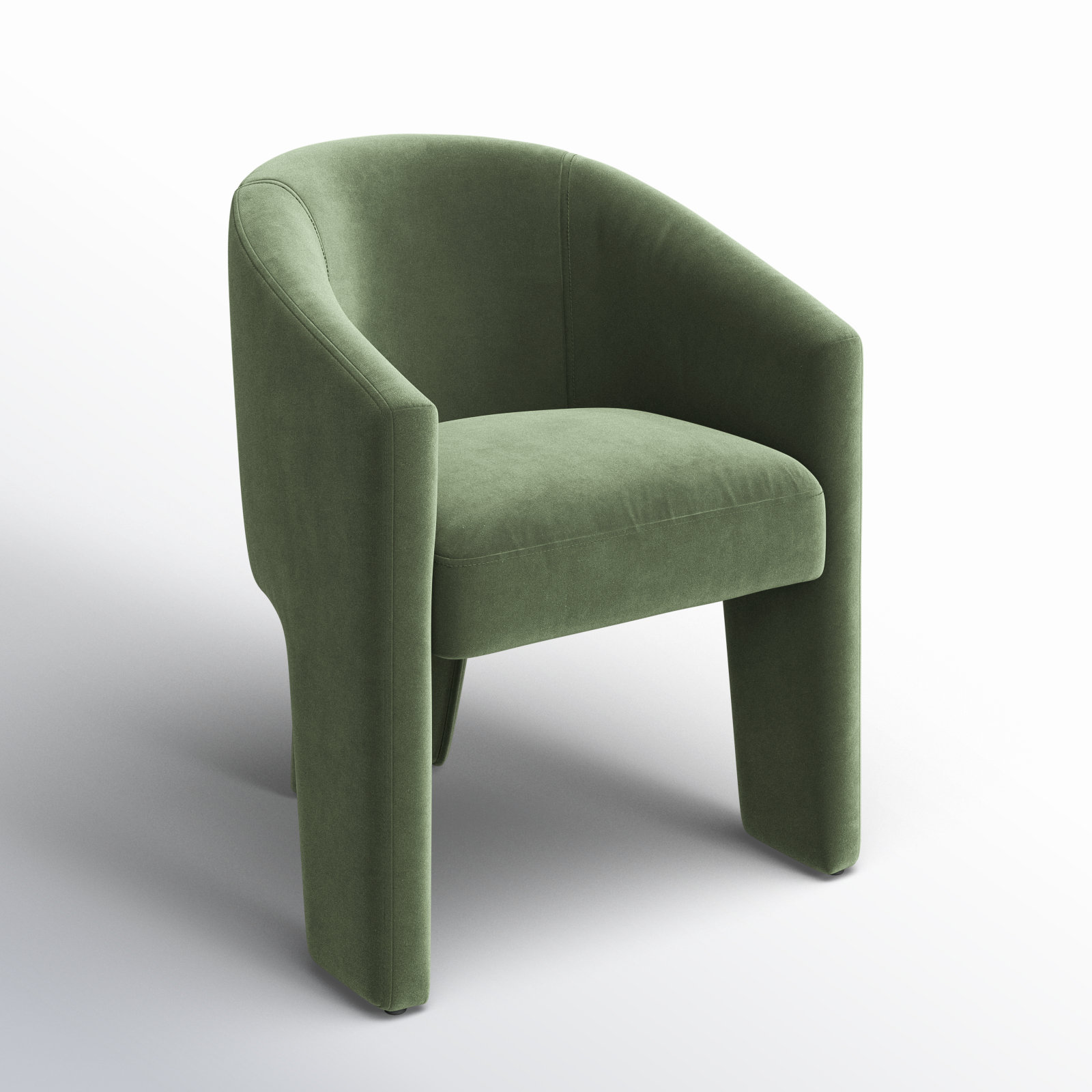 Edenton Armchair, Falkirk Military Green Velvet