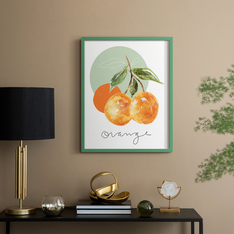 " Orange ", 15" H x 12" W, Green