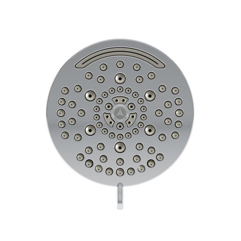 Pomme de douche ronde multifonctionnelle en chrome poli 4 po HydroMersion, 2,0 gallons par minute, Chrome poli