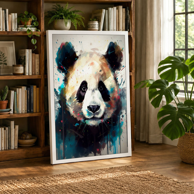 Bear With Drips Modern - Print, 24x16 - 61.0 x 40.6 cm, Black Border