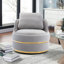 Fauteuil demi-tonneau pivotant en velours l 32,3 po Johnthon-2023112979