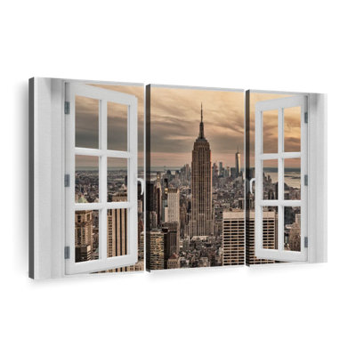 «Room With A View The NYC Skyline», reproduction sur toile