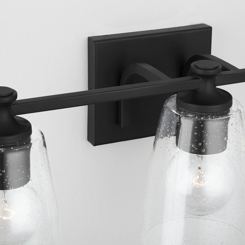 Myles Dimmable Vanity Light, Matte Black, G25 Golf Ball, 3