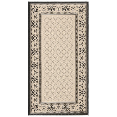 Tapis intérieur / extérieur brun clair / noir Arneshia