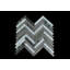1" x 3" Marble/Metal Linear Mosaic Wall Tile