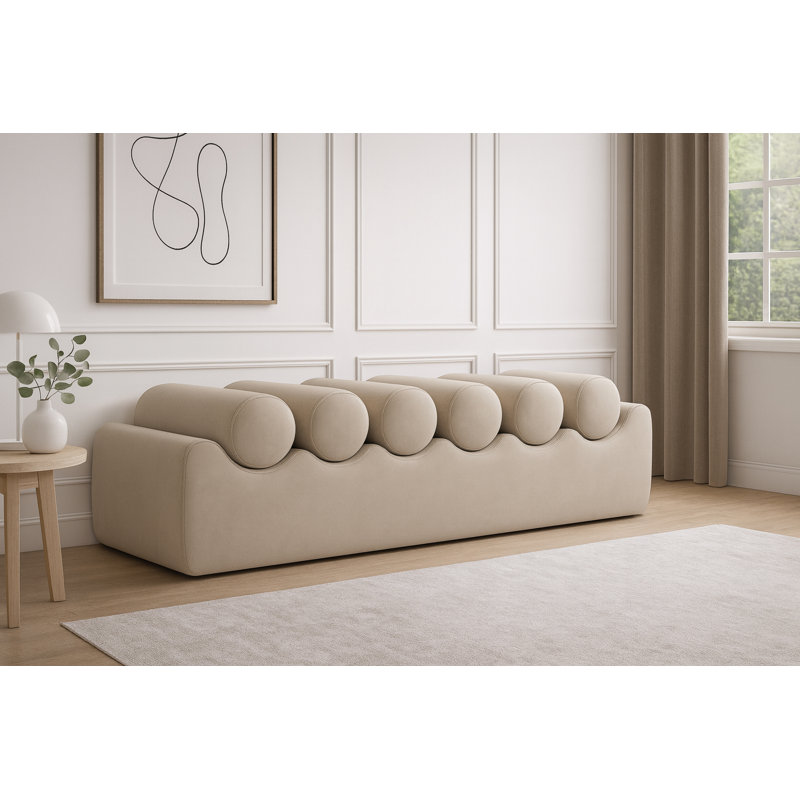 Banc en cuir Rumble Vegan, H 16,5 po x l 56 po x P 22 po, Cuir taupe végétalien