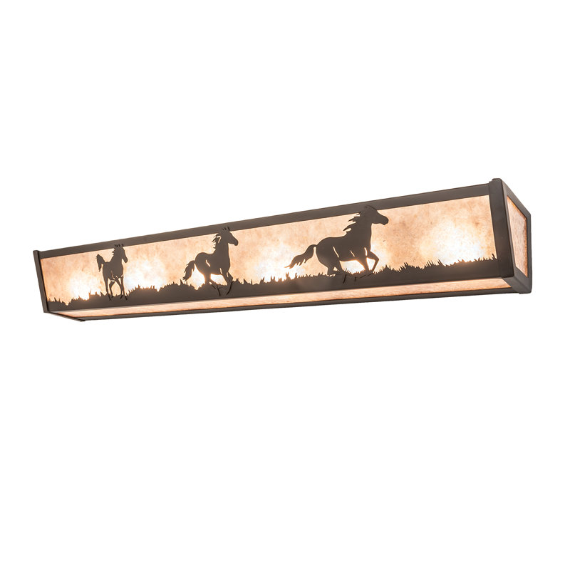 - Light Vanity Light, 4.5" H x 36" W x 5.5" D, Silver, Oil Rubbed Bronze