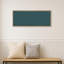 Tableau mural en tissu encadré, 17 x 41 cm, motif bleu sarcelle foncé-92387068