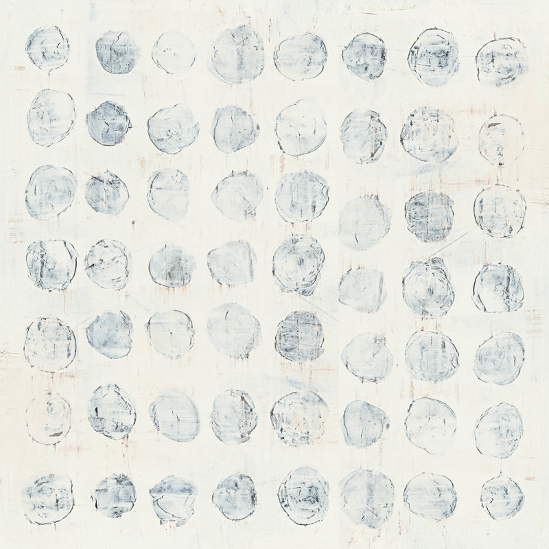 Cercles sur fond blanc, H 30 po x l 30 po