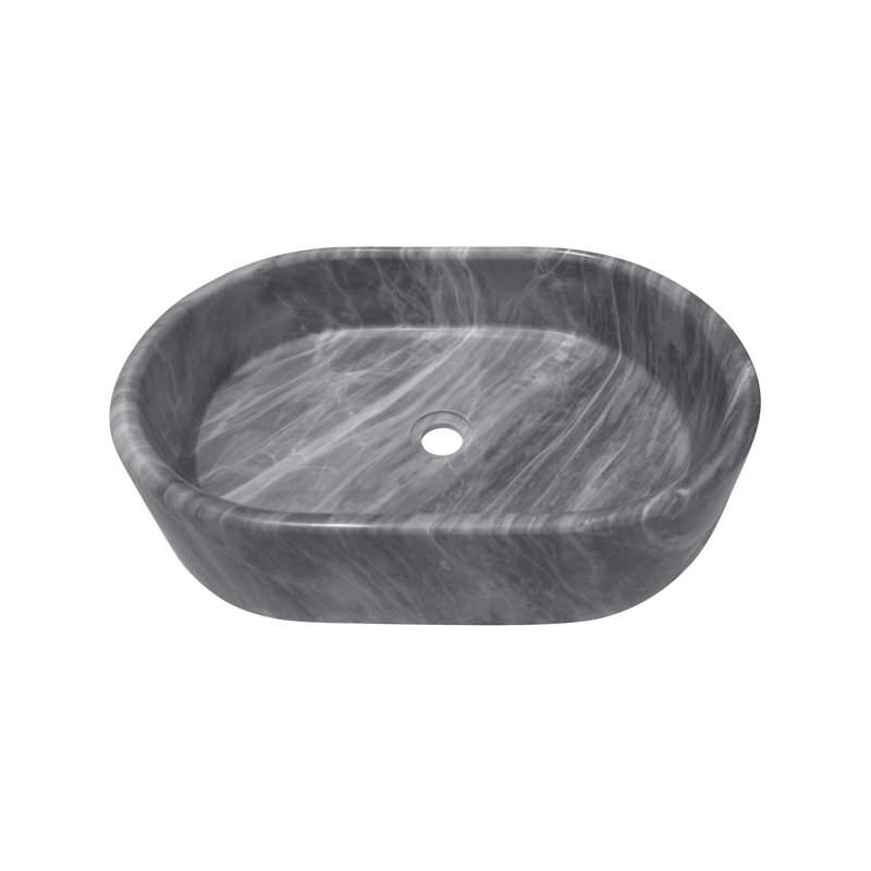Elegant Single Vessel Sink For Bathroom, Gray