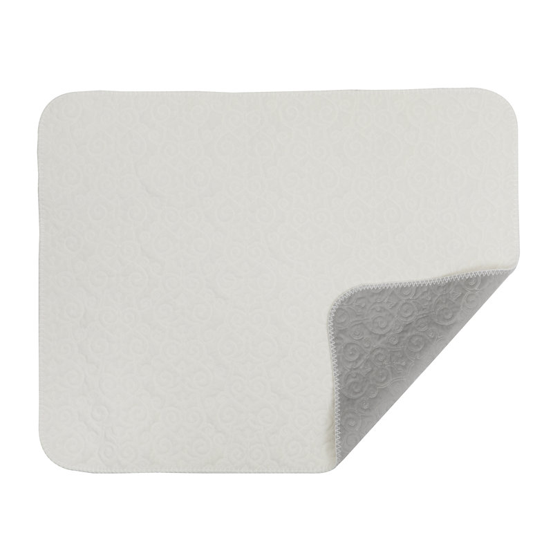 Throw Blanket, 50" H x 60" W x 2.2" D, White/Beige