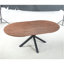 Table extensible, table de salle à manger, table de bureau, table basse, pieds en métal, plateau en MDF, 120/160 / 200x120x75cm-1220383713