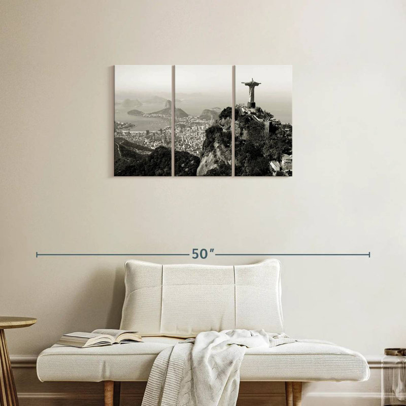 Senne Rio de Janeiro en monochrome, H 20 po x l 33 po