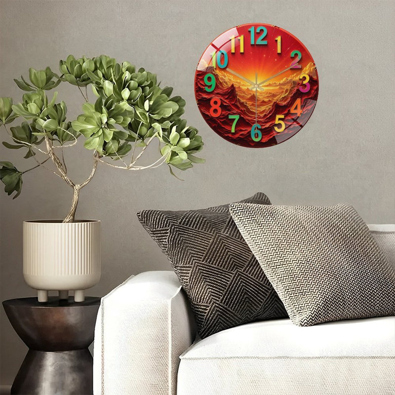 Horloge murale coucher de soleil coucher de soleil