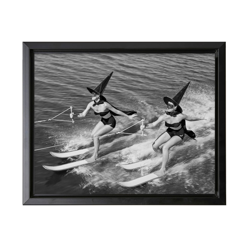 Sorcières, ski nautique, Cadre noir, Canevas, H 08 po x l 10 po
