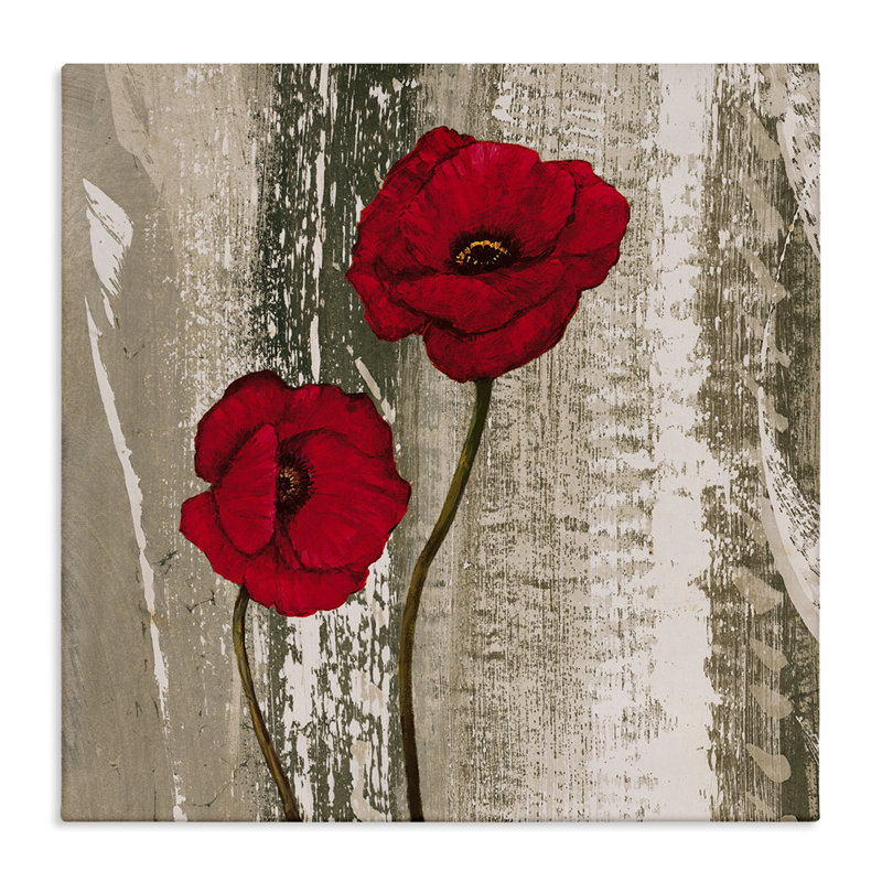 «Rustic Red Anemones», art mural sur toile par Brian Foster bp-765_CN, H 24 po x l 24 po