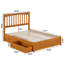Lit plateforme en bois massif avec pied de lit et tiroirs sous le lit Asparas-1420412597-1420412594
