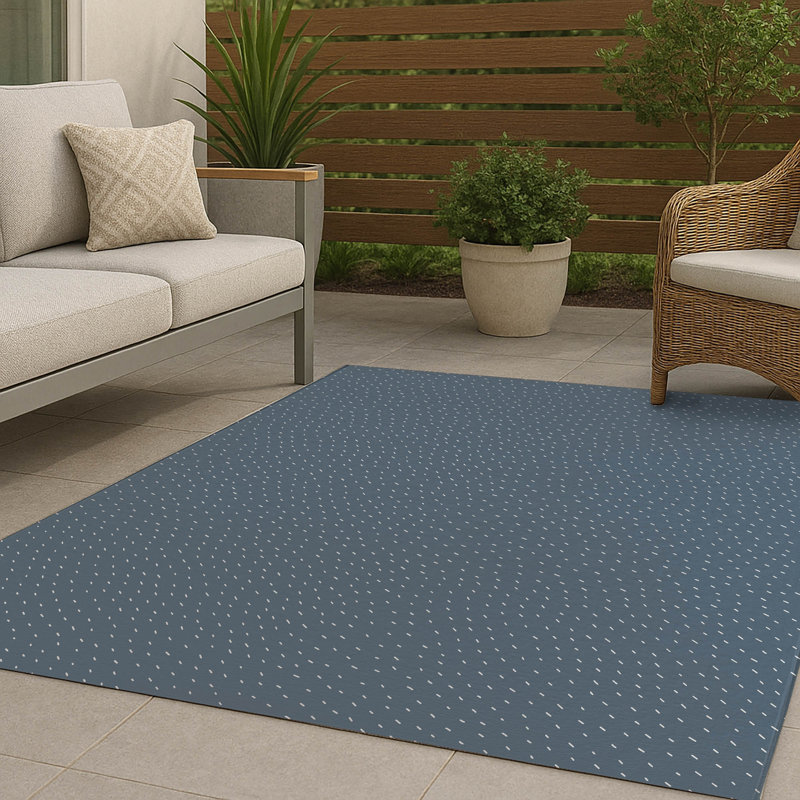 Tapis d'extérieur antidérapant Paulie, Rectangulaire 8 pi x 10 pi