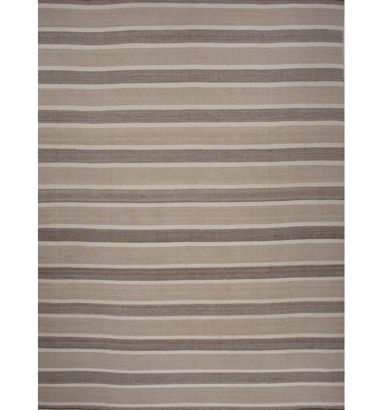 Custom Striped Area Rug in Brown