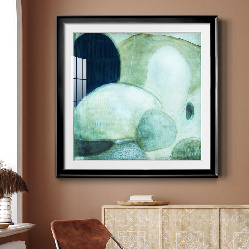 Aucune pierre non retournée - peinture encadrée, Noir, H 26,5 po x l 26,5 po x P 1,5 po