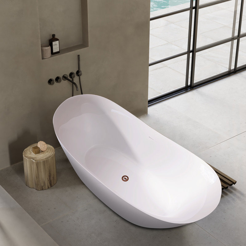 Baignoire de trempage autoportante 66 po