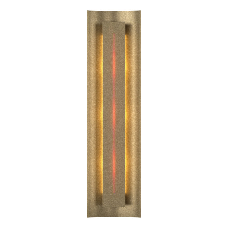 Gallery Dimmable Flush Mount Scone, Amber, Soft Gold, 4.3" W x 24.5" H x 3.3" D