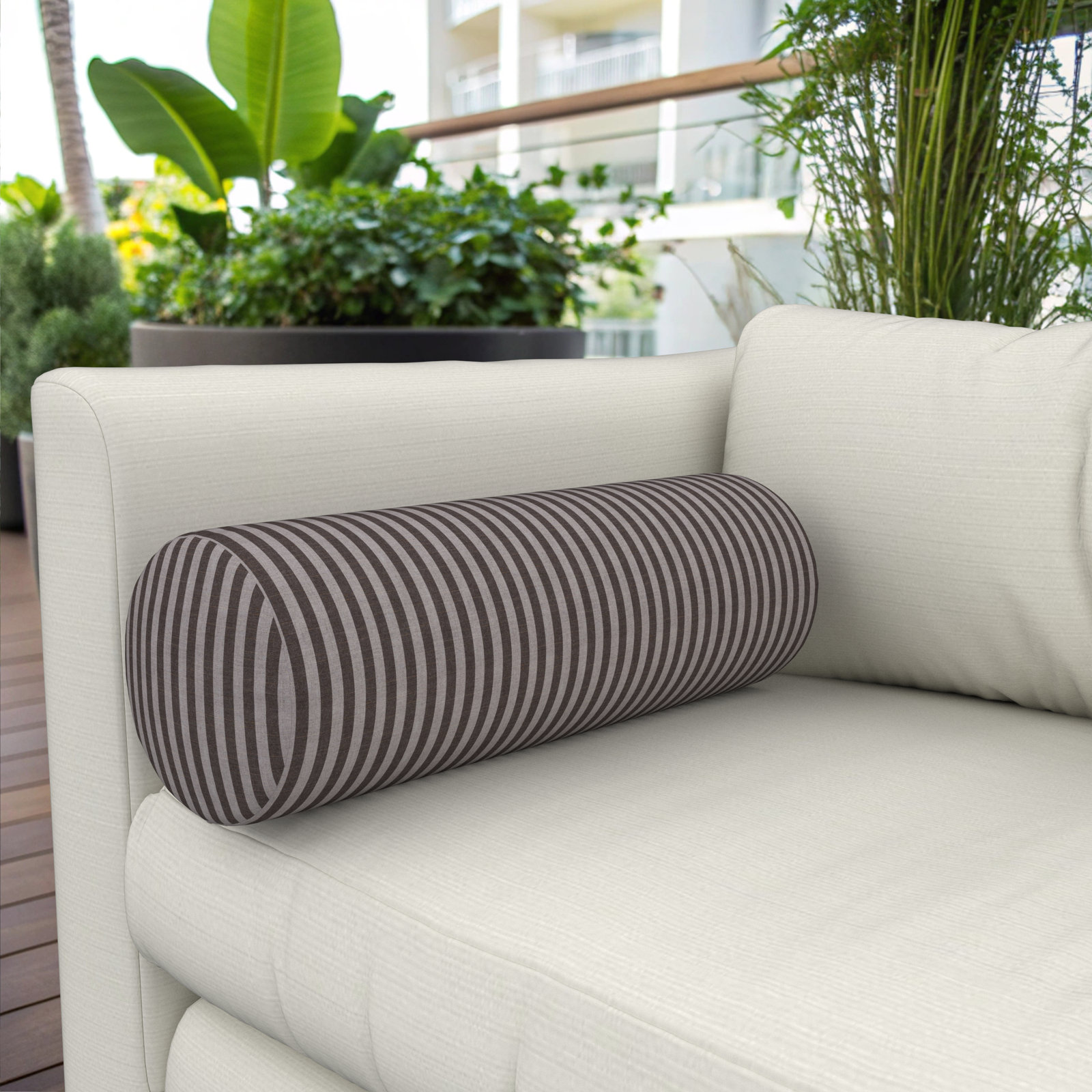 Amala Outdoor/Indoor Bolster Pillow, Sail Away Java