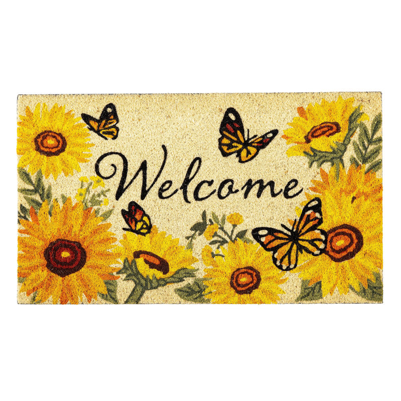 Tapis en fibre de coco Butterfly Glow