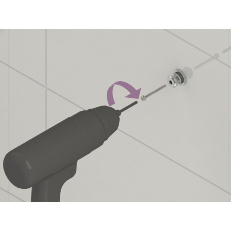 Barre d'appui de luxe en noir mat, de capacité de 500 lb., H 20,5 po x l 4,62 po x P 2,75
