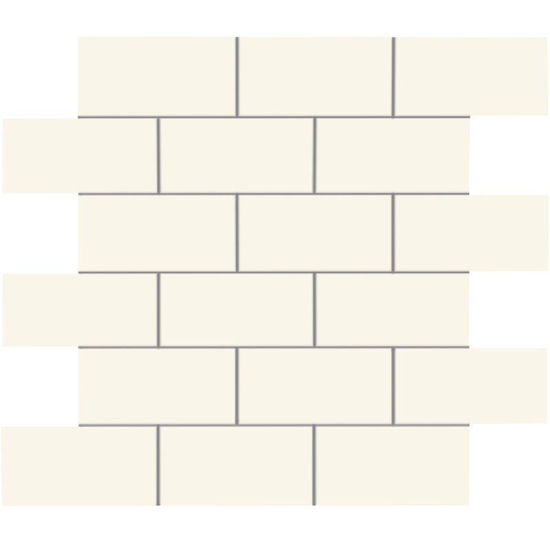 True Story 2'' W x 4'' L Porcelain Throughbody Tile Brick Mosaic Sheet, Cream