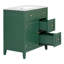 Meuble-lavabo 30 po avec lavabo en céramique, armoire avec porte et deux tiroirs, structure en bois massif, assemblage facile-111123742